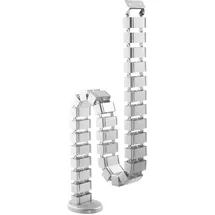 InLine InLine® Kabelkanal flexibel für höhenverstellbare Tische, 4 Kammern, grau