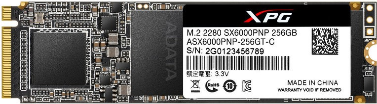 ADATA XPG SX6000 Pro - SSD - 256GB - intern - M.2 2280 - PCI Express 3.0 x4 (NVMe) (ASX6000PNP-256GT-C)