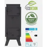 Holzofen 7,5kW Freistehender Kaminofen BImSchV2  Werkstattofen +GRATIS OFENBLECH