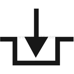 BSQX1108 Georg Schlegel Bezeichnungsschild Grafik-Symbol VERRIEGELN weiß - 1 Stück