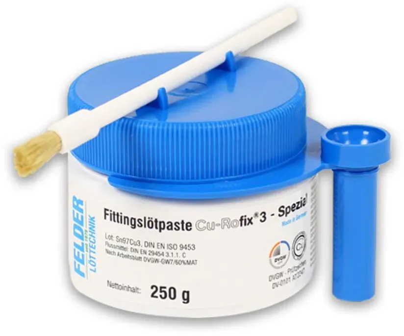 Fittinglötpaste 250g mit Pinsel