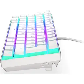 endorfy Thock Compact Wireless Pudding, Onyx White, PBT, LEDs RGB, hot-swap, Kailh Box RED, USB/Bluetooth, DE (EY5D003)