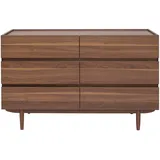miliboo Kommode mit 6 Schubladen 120 cm Braun