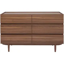 miliboo Kommode mit 6 Schubladen 120 cm Braun