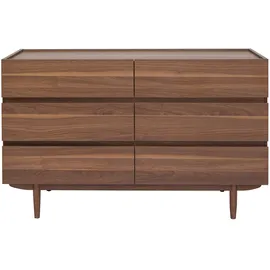 miliboo Kommode mit 6 Schubladen 120 cm Braun