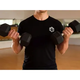 Sporttrend 24 Hexagon Hantel Kurzhantel 25 kg schwarz