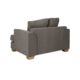 Soho Sessel Franka Webstoff 136 x 87 x 103 cm Braun mit Kissen