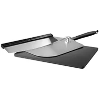 Pizzaset, Schwarz, Alu, Metall, Stein, 3-teilig, 36x42x5 cm, Essen & Trinken, Geschirr, Teller, Pizzateller