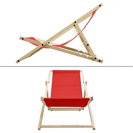 ECD Germany Sonnenliege 120 x 60 x 30 cm Rot