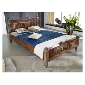 Massivmoebel24 Bett Altholz 180x200x100 mehrfarbig lackiert Fable 13