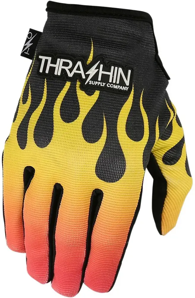 Thrashin Supply Co Stealth Sommerhandschuhe - Black / Yellow / Red - XL