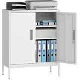 Homcom Aktenschrank 80 x 40 x 100 cm Weiß