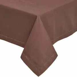 Homescapes Tischdecke 100% Baumwolle 137 x 178 cm Braun