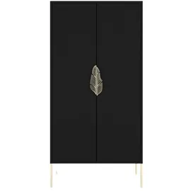 skandica Highboard 80 x 160 cm Schwarz