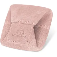 BROWN BEAR Münzbörse klein | Leder Vintage Rosa | Echtleder Münzbeutel mit Druckknopf | Mini Kleingeldbörse Wiener Schachtel | Minibörse für Herren & Damen | BB 9095 PK