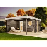 FinnTherm Gartensauna Cubus-70 Royal, 70 mm Wandstärke (411 x 549 cm)