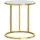 vidaXL Beistelltisch Golden und Weiße Marmor-Optik 45 cm Hartglas