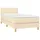 vidaXL Boxspringbett mit Matratze & LED Creme 100x200 cm Stoff