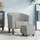 vidaXL Clubsessel mit Fußhocker Samt 70 x 75 x 70 cm Hellgrau