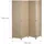 Relaxdays Paravent Raumteiler, 4-teilig, HxB: 180x180 cm, Faltbarer Raumtrenner, modern, Sichtschutz, Kunststoff, beige