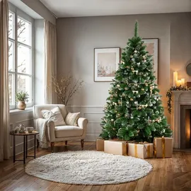 QLS Künstlicher Weihnachtsbaum Tannenbaum Ständer Christbaum Kiefer NK9 250 cm 7614 - Grün