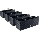 Pafen Balkonkasten 51 x 19 x 18,5 cm Schwarz