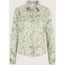Madeleine Elegante Viskosebluse mit Knopfleiste Weiß 44