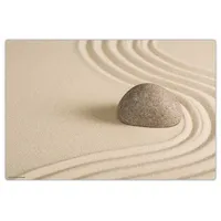 cover-your-desk.de Cover-your-desk Schreibtischunterlage für Kinder und Erwachsene Zen Garten mit Stein im Sand, aus hochwertigem Vinyl , 60 x 40 cm