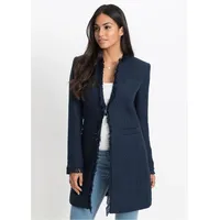 bonprix Bouclé Longblazer blau, Gr.36, Charismatischer Bouclé- Longblazer,