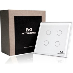 MCO Home MCOETPS314 - Glas-Wandschalter GEN 5 (4 Tasten), Britischer Standard, Automatisierung