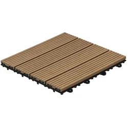 HOME DELUXE WPC Holzfliesen BAVARO - Farbe: Teak