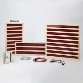 InfraWorld Infrarot Flächenheizung Fußteil Einzelelemente Espe in rot 112 x 33 cm - Rot