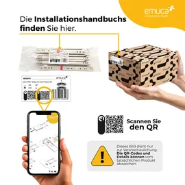 Emuca Kabeleinführungssäule 10,9x78x12,9 cm Silbergrau