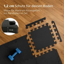 CLP Bodenschutzmatten 30x30 cm, schwarz/24er-Set