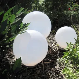 Dapo Leuchten Dalux® Solar-Kugel-Dekoleuchte OLA Garten 2er Set : 20cm + 20cm