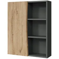 Vicco Hängeschrank Willow, Artisan/Anthrazit, 56 x 70 cm mit 3 offenen Fächern zur wandmontage geeignet für Verschiedene Badezimmergrößen