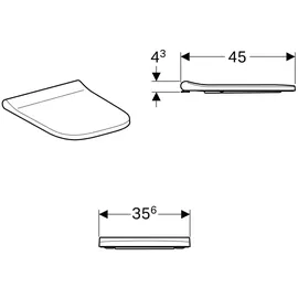 Geberit Smyle Square WC-Sitz Slim mit Absenkautomatik 500687011