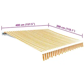 vidaXL Markisenbespannung 4 x 3 m gelb