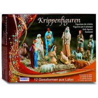 Glorex  GLOREX Latex Krippenfiguren Set, Andere, Mehrfarbig, 31 x 22 x 6,5 cm