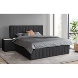 INOSIGN Polsterbett Effy erhältlich in der Breite 180x200cm, wahlweise mit Lattenrost und King-Matratze (28cm) schwarz