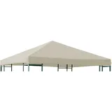 DEGAMO Ersatzdach für Metall- und Alupavillon 3x3 Meter ecru, wasserdicht PVC-beschichtet