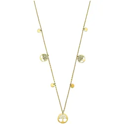 Firetti Kette mit Anhänger »Schmuck Geschenk Gold 375 Halsschmuck Kette Plättchen Kreis Lebensbaum« Firetti gelbgoldfarben