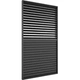 Ximax Lamellenwand für Lamellendach Pergola Shade 1 Stück 1,23 x 2,18 m Dunkelgrau