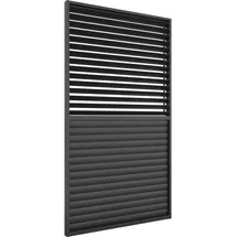 Ximax Lamellenwand für Lamellendach Pergola Shade 1 Stück 1,23 x 2,18 m Dunkelgrau