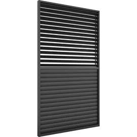 Ximax Lamellenwand für Lamellendach Pergola Shade 1 Stück 1,23 x 2,18 m Dunkelgrau