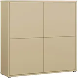 Forte Highboard 124,5 x 121,5 x 34,9 cm Buttergelb