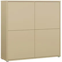 Forte Highboard 124,5 x 121,5 x 34,9 cm Buttergelb