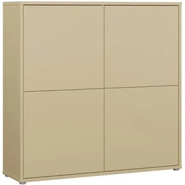 Forte Highboard 124,5 x 121,5 x 34,9 cm Buttergelb