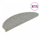 vidaXL Treppenmatten Selbstklebend Sisal-Look 15 Stk 65x21x4 Hellbeige