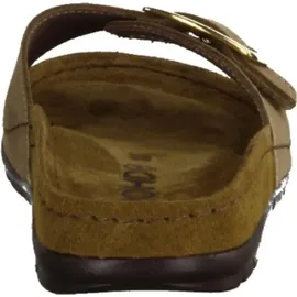 ROHDE Damen Pantolette Leder Klettverschluss Memoryfußbett Rodigo-D 5875, Größe:41 EU, Farbe:Beige - 41